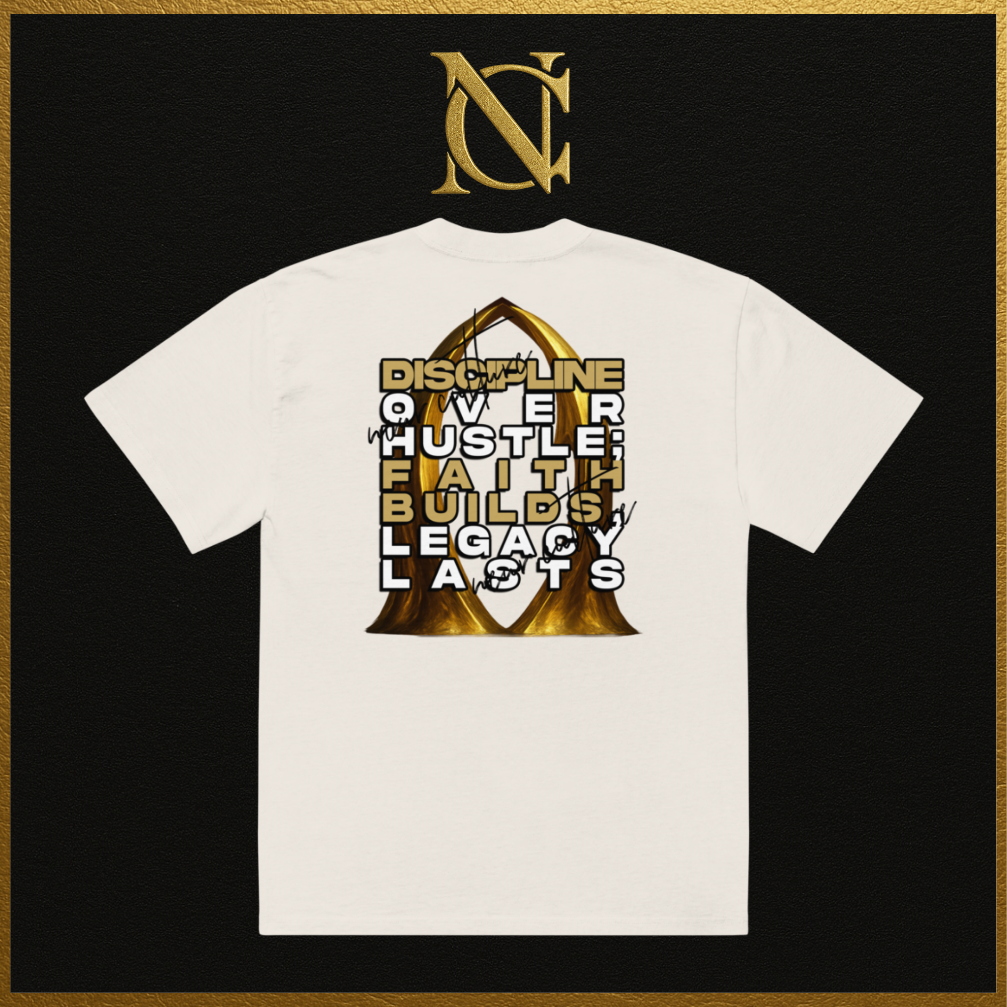 Arch Oversized Tee — Faith Builds. Legacy Lasts.