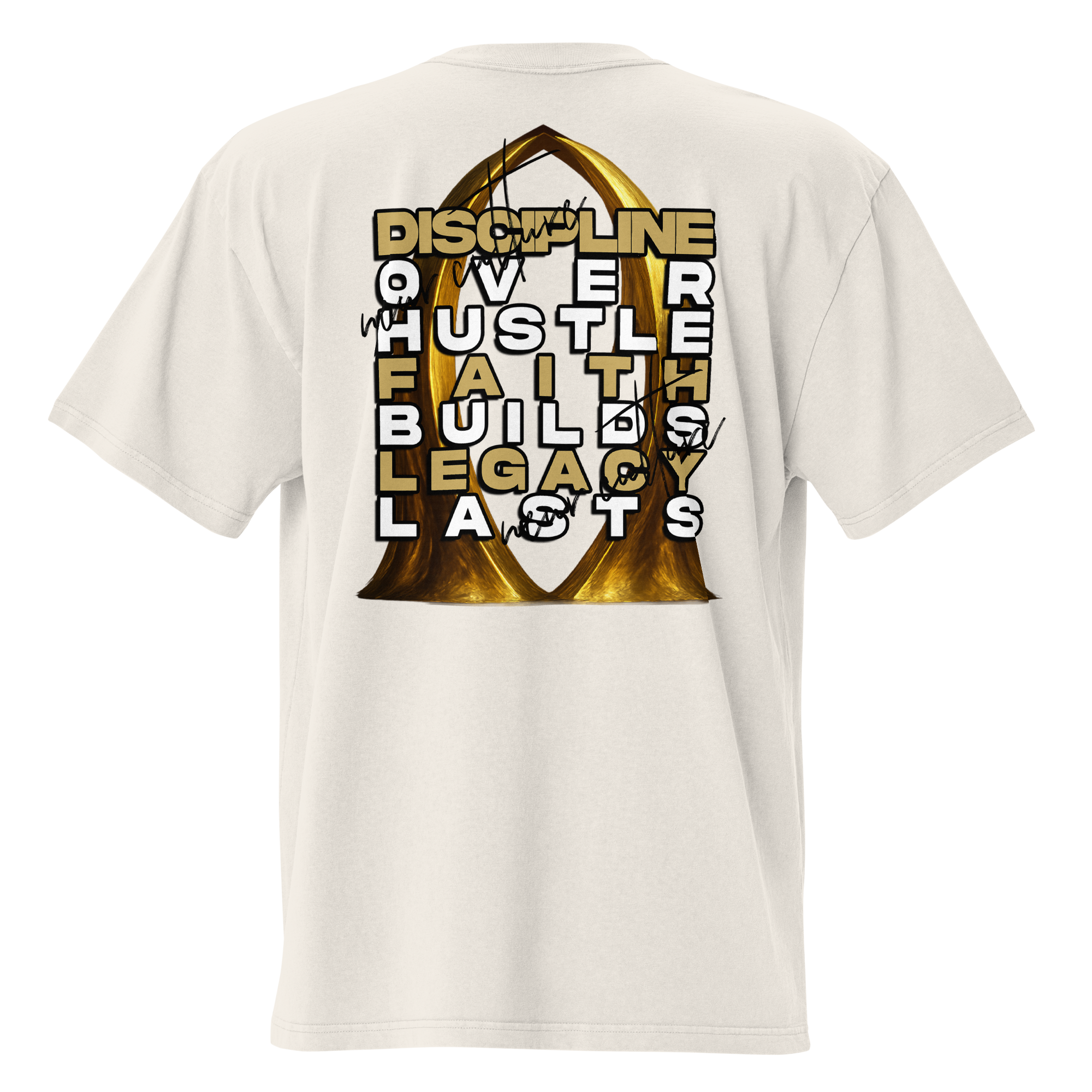OVERSIZED TEE - FAITH BUILDS, LEGACY LAST ||| NEUR CULTURE